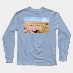 Desert road and mesa Route 66, Arizona, USA. Long Sleeve T-Shirt
